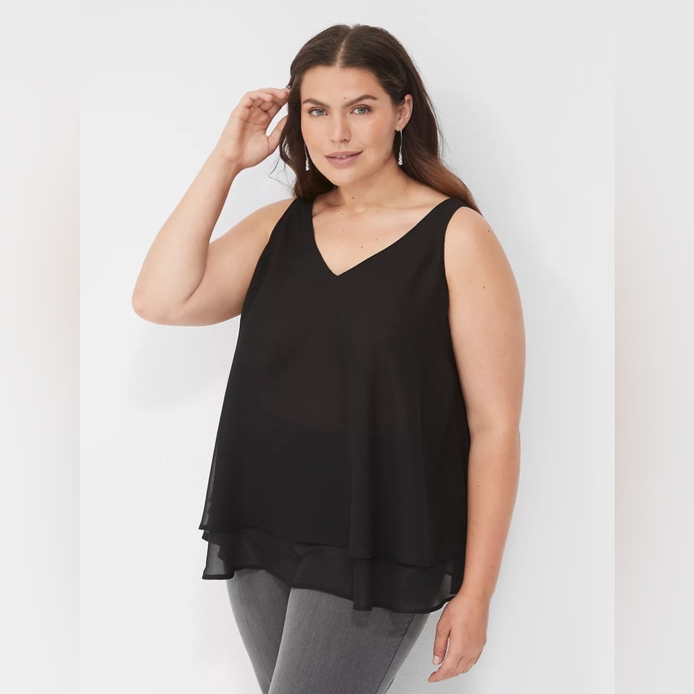 Lane Bryant size 20 swing sleeveless double-layer shell tank top